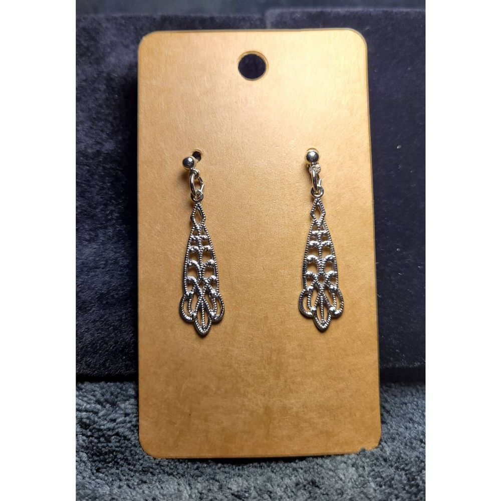 (3 for $15) JoMa Silvertone Filigree Dangle Earrings- NWT